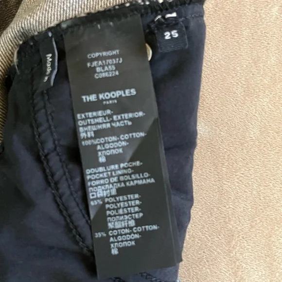 *NWOT* THE KOOPLES NELLY STUDDED GRAY LOW-RISE/CROPPED JEANS - Picture 7 of 12